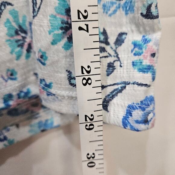 LC Lauren Conrad Floral Flowy White Blue Blouse Size 4X - Picture 6 of 8